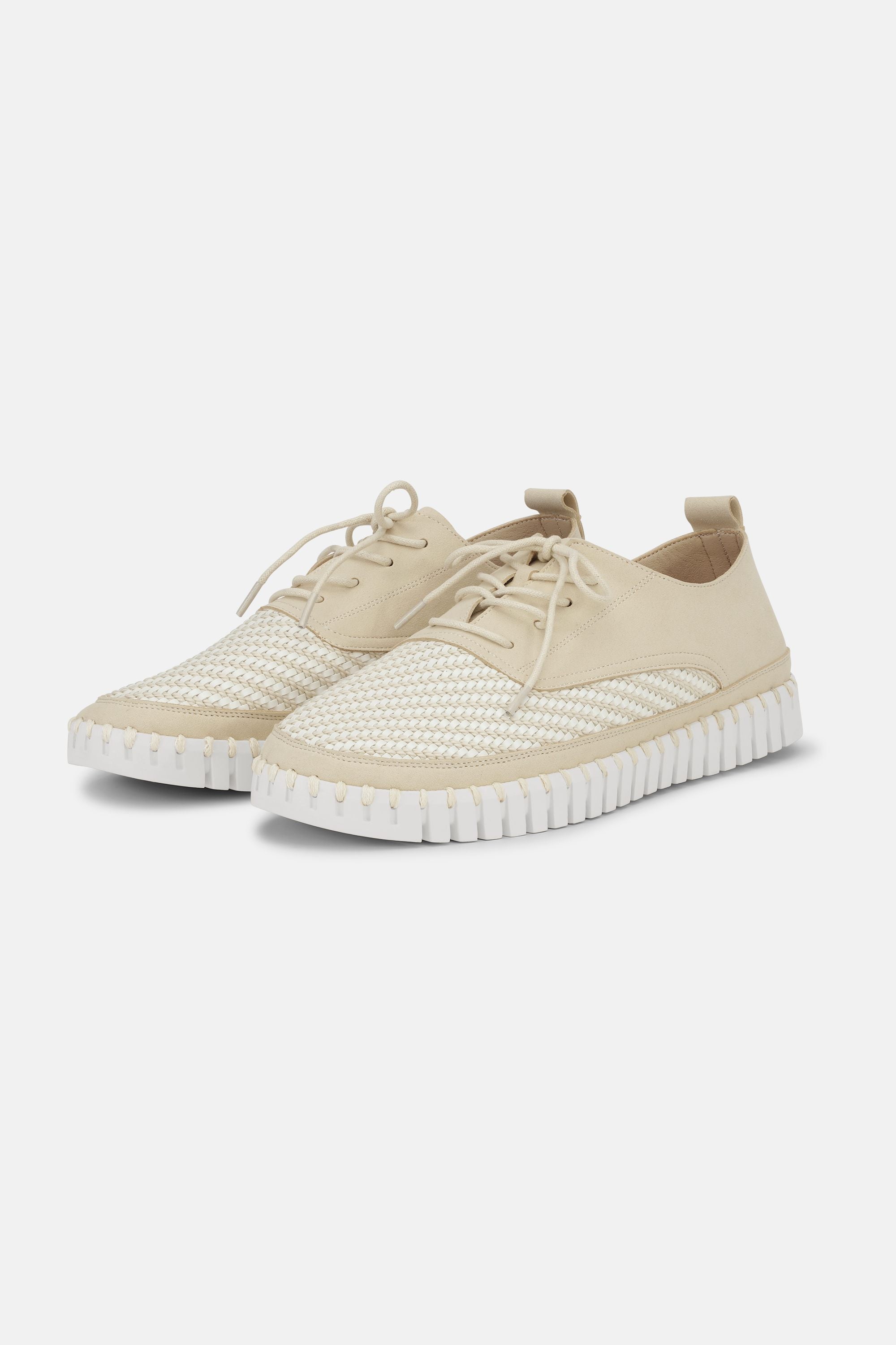 Herresko Med Lisser - Kit White